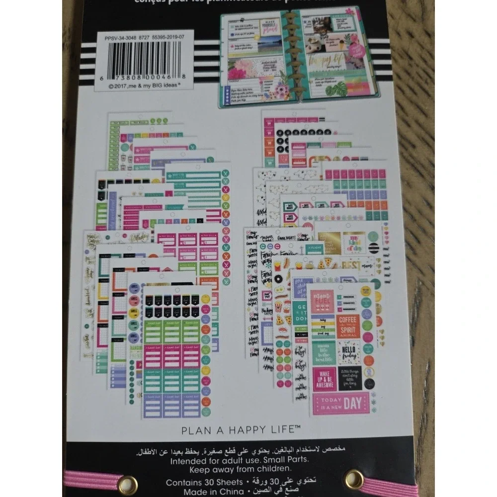 The Happy Planner Sticker Books LOT OF 3 New NWT Planner Stickers Happy Planner